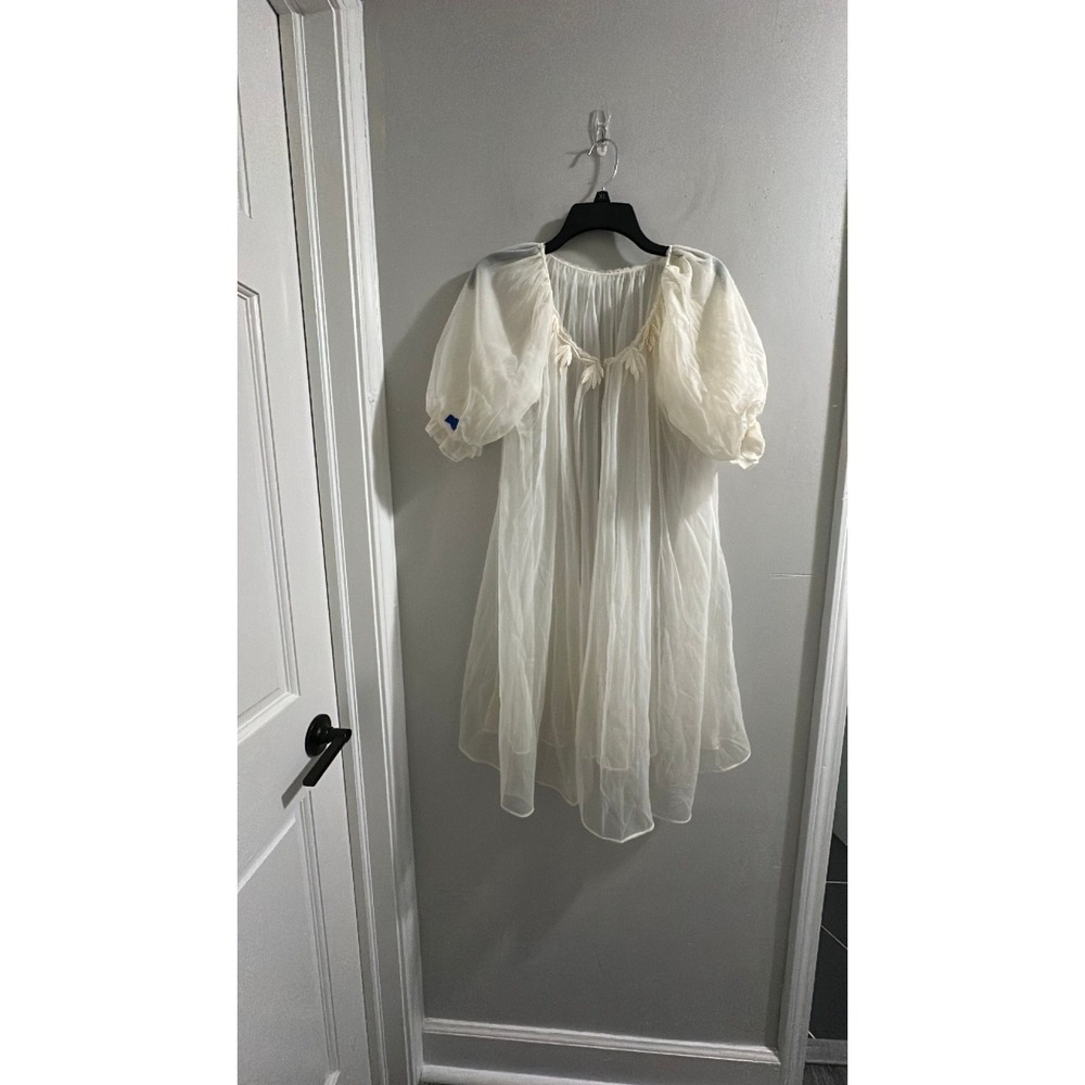 vintage peignoir chiffon knee‎ length